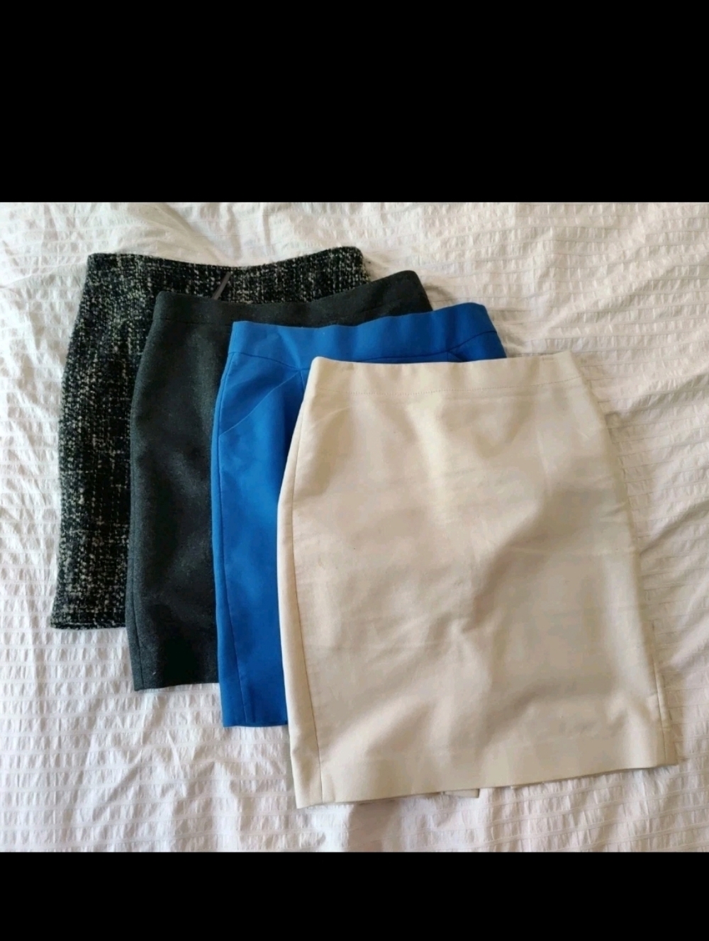 J.Crew lot of 3 pencil skirt  (wool/cotton blend) Size 4, + Forever21 M, EUC